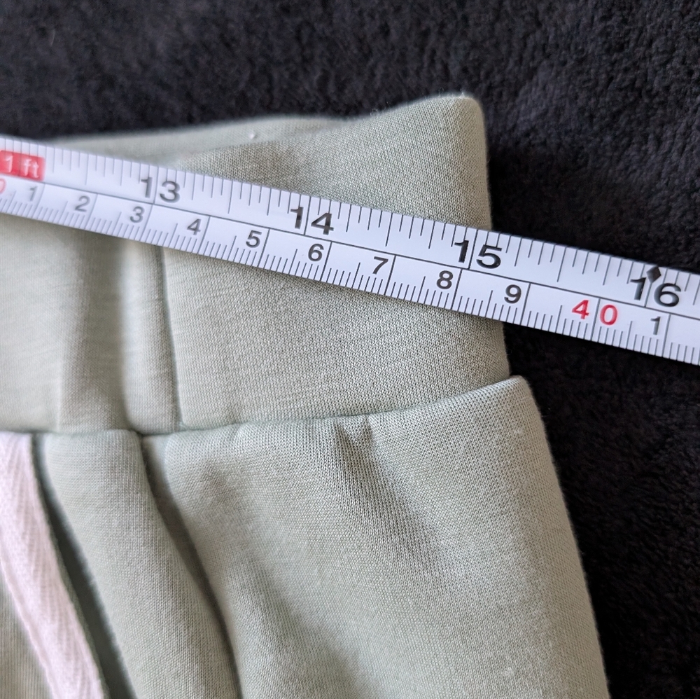 Sage Green 2 Piece Tracksuit Lounge Set Full Zip  Jacket Wide Leg Pants Large - Picture 15 of 16